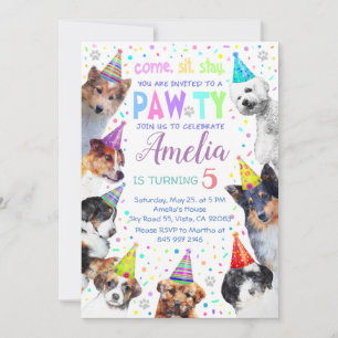 Dog Birthday Party Invitation