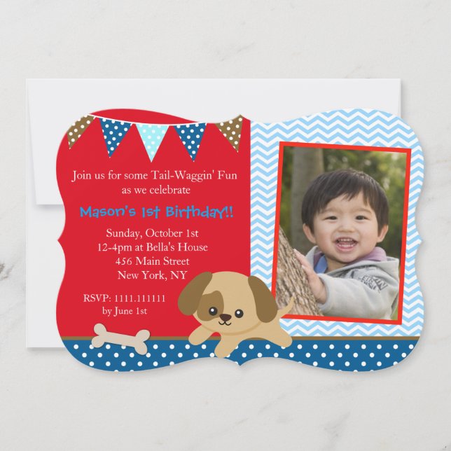 Dog Birthday Party Invitations (Front)