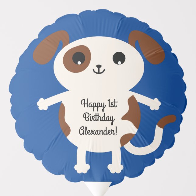 Dog Birthday Party Kids Balloon (Front)