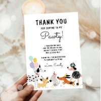 Dog Birthday Party Puppy Pawty Modern Girl