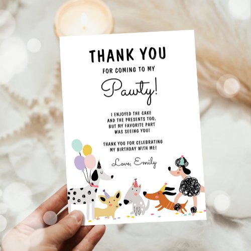 Dog Birthday Party Puppy Pawty Modern Girl