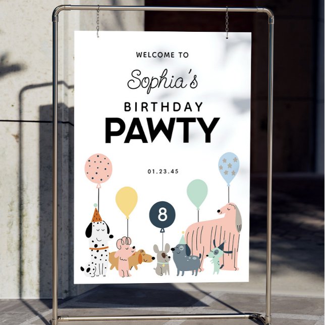 Dog Birthday Pawty Kids Birthday Foam Board (Creator Uploaded)