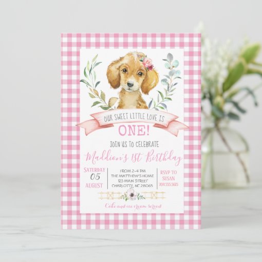 dog birthday shower invitation, puppy birthday invitation Zazzle