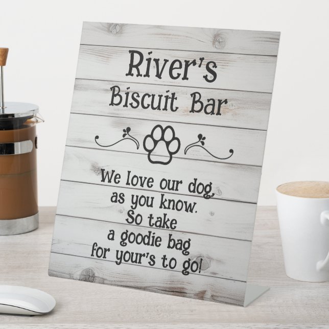 Dog Biscuit Bar Pedestal Sign (In SItu)