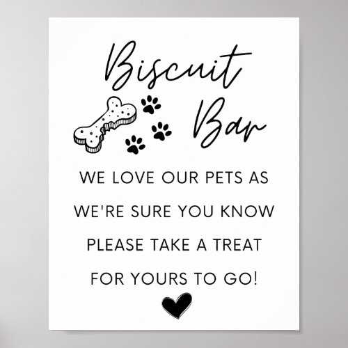 Dog Biscuit Bar  Wedding Sign  Dog Wedding Favor