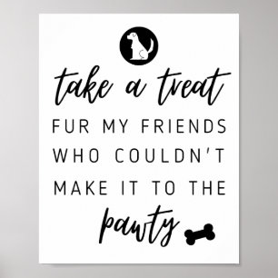 Dog Biscuit Dog Treat Wedding Favor Sign