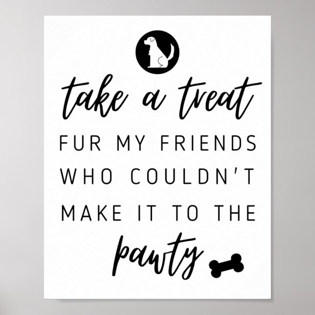 Dog Biscuit | Dog Treat | Wedding Favor Sign  (Front)