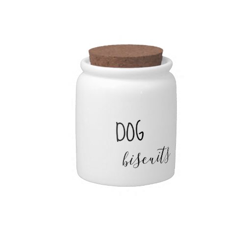 Dog Biscuits Treat Jar  Farmhouse Script