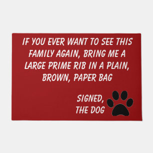 Dog Blackmail Door Mat