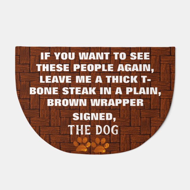Dog Blackmail Doormat (Front)
