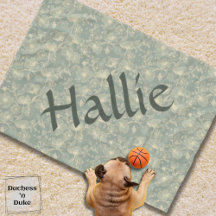 Dog Blanket - Sage Green Botanical, Personalized