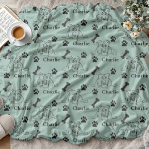 Dog Blanket with Name paws gifts for dog lovers