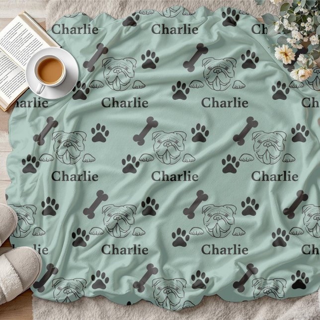  Dog Blanket with Name paws  gifts for dog lovers (Creator Uploaded)