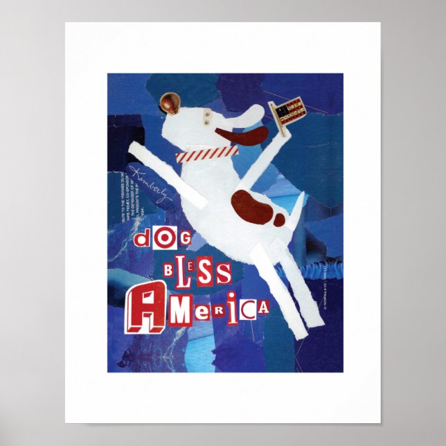 Dog Bless America Print (Front)