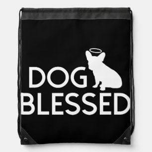"Dog Blessed" French Bulldog Angel Backpack