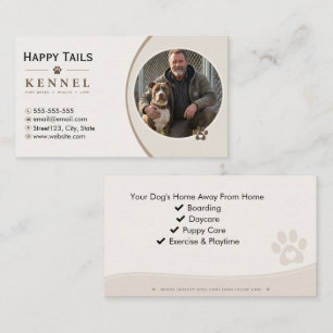 Dog Boarding, Daycare & Breeder   Custom Kennel Business Card