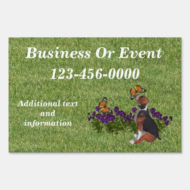 Dog Boarding Grooming Event Advertising Sign (Front)