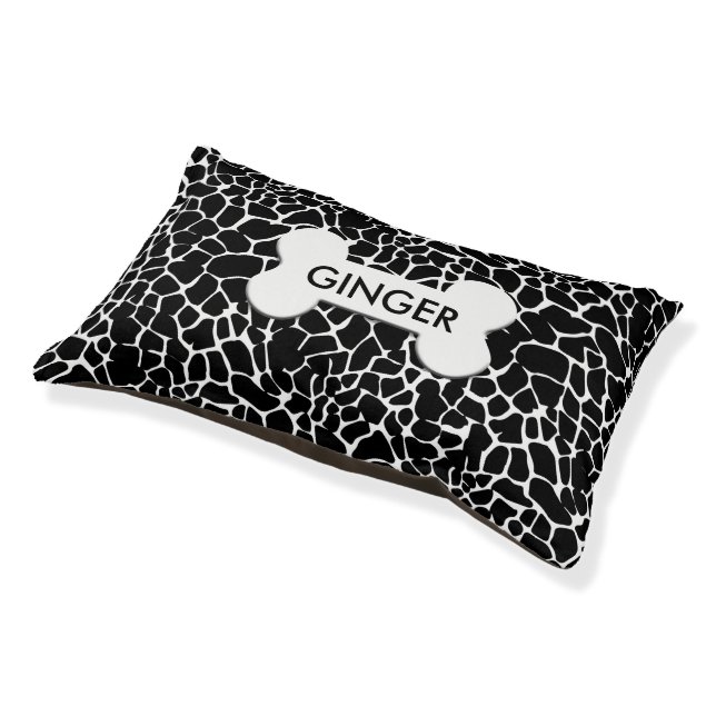 Dog Bone Abstract Design Pet Bed (Angled)