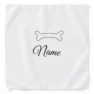 Dog bone add dog name photo custom personalized bandana
