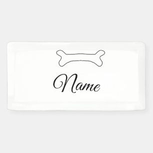 Dog bone add dog name photo custom personalized banner