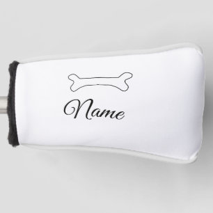Dog bone add dog name photo custom personalized golf head cover