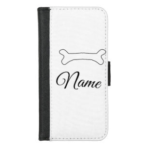 Dog bone add dog name photo custom personalized iPhone 8/7 wallet case
