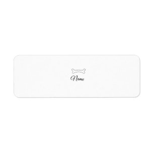 Dog bone add dog name photo custom personalized label
