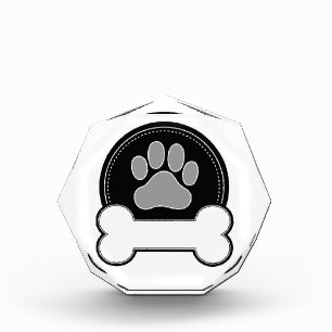 Dog Bone and Paw Acrylic Award