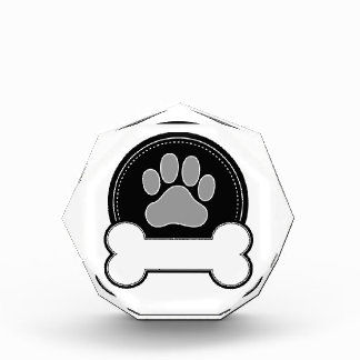 Dog Bone and Paw Acrylic Award