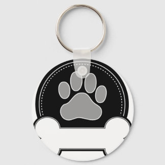 Dog Bone and Paw Keychain