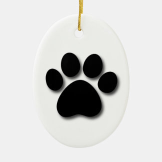 Dog Bone and Paw Pet Themed Gift Z33 Ceramic Ornament
