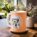 Dog Bone and Polka Dot Pet Photo Frame Coffee Mug<br><div class="desc">A fun way to display a photo of your favorite pet. The polka dot border frames a cute picture and the dog name is inside of a cartoon dog bone. Add your favorite puppy picture and make a cute keepsake of the family pets.</div>