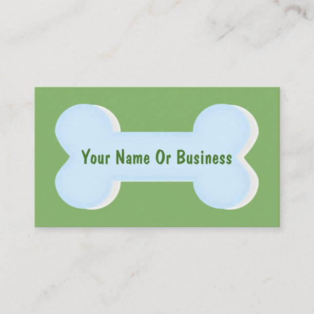 Dog Bone Animal Professional Business Card (Front)