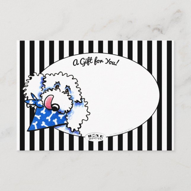 Dog Bone Appetit! Pet Biz Gift Enclosure Cards (Front)