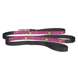 Dog Bone Art Fuchia Pink Pattern Pet Leash