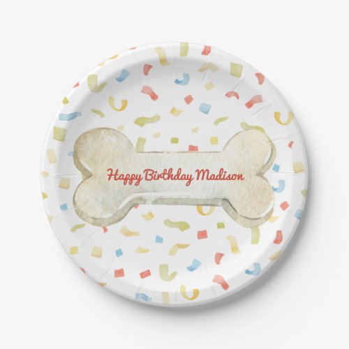 Dog Bone Birthday Party Paper Plates