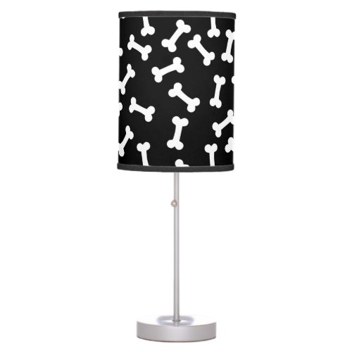 Dog Bone  Black Table Lamp