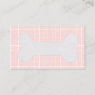 Dog Bone Business Card, Pink Business Card