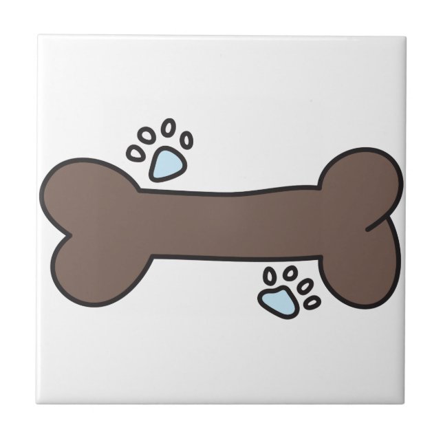 Dog Bone Ceramic Tile (Front)