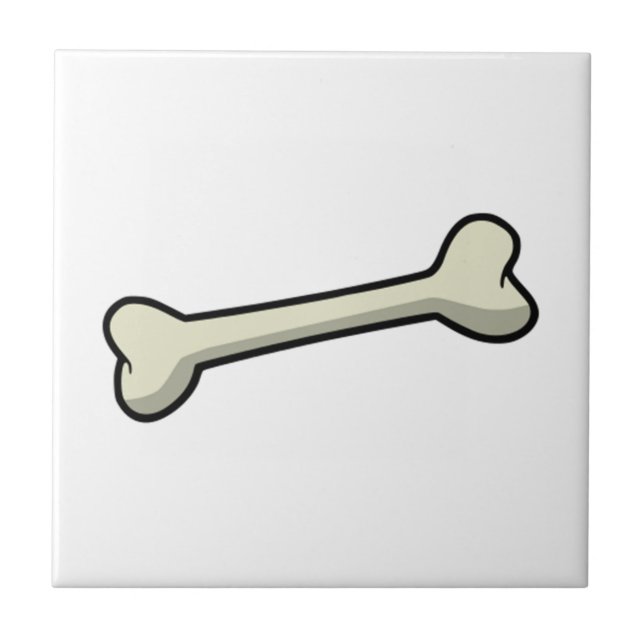 Dog Bone Ceramic Tile (Front)