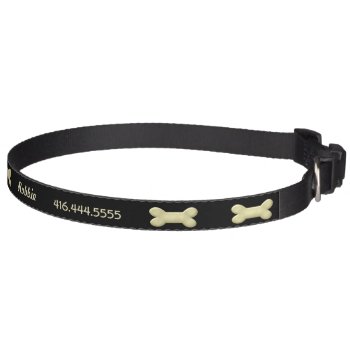 Dog Bone Custom Name Collar by Diva_Pets at Zazzle