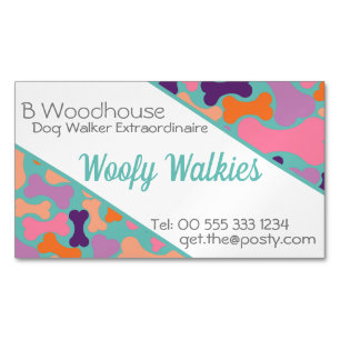 dog bone design business Stationery Card Magnet