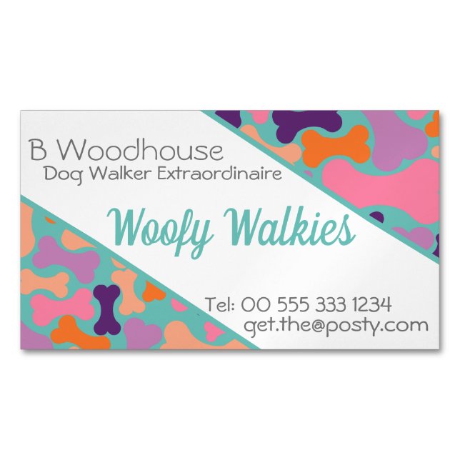 dog bone design business Stationery Card Magnet (Front)