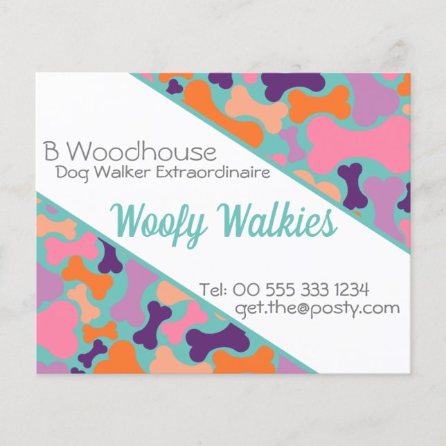 dog bone design business Stationery Flyer (Front)