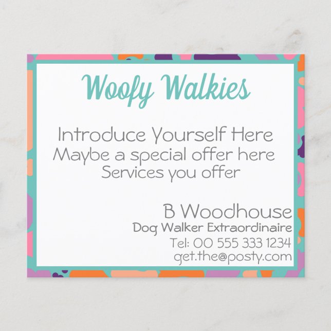 dog bone design business Stationery Flyer (Front)