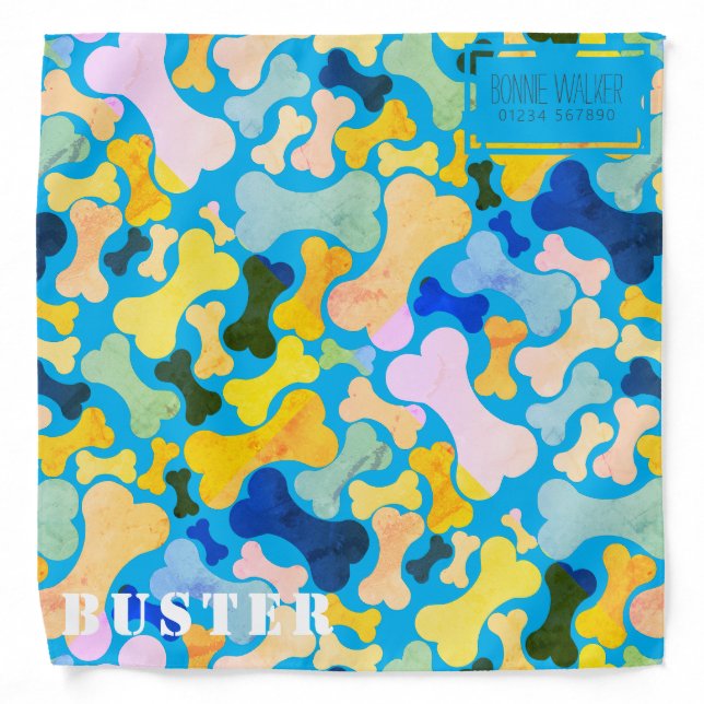 dog bone gift bandana (Front)