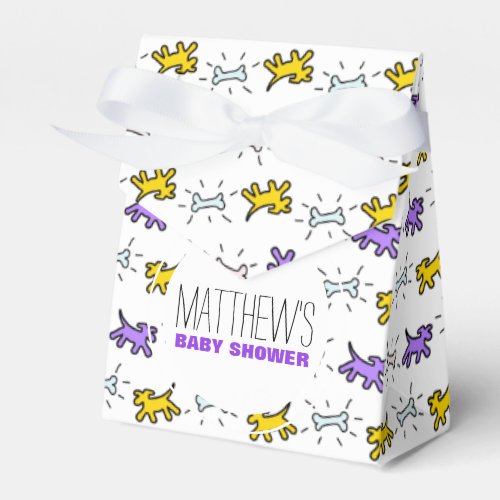 Dog Bone Graffiti Style baby Shower Favor Box 1