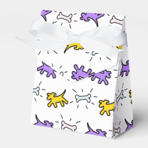 Dog Bone Graffiti Style Choose Color Favor Box 1