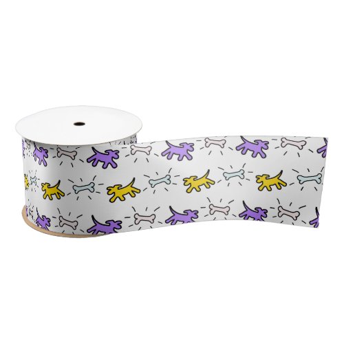 Dog Bone Graffiti Style Choose Color Ribbon 2