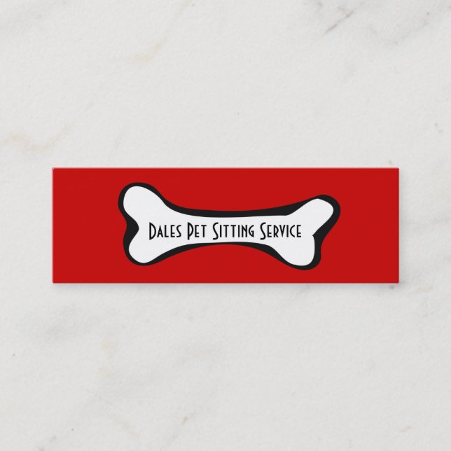Dog Bone Graphic Business Card (Front)